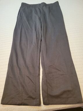 H&M Women’s Wide-Leg Fleece Lounge Pants – Charcoal Gray NWT